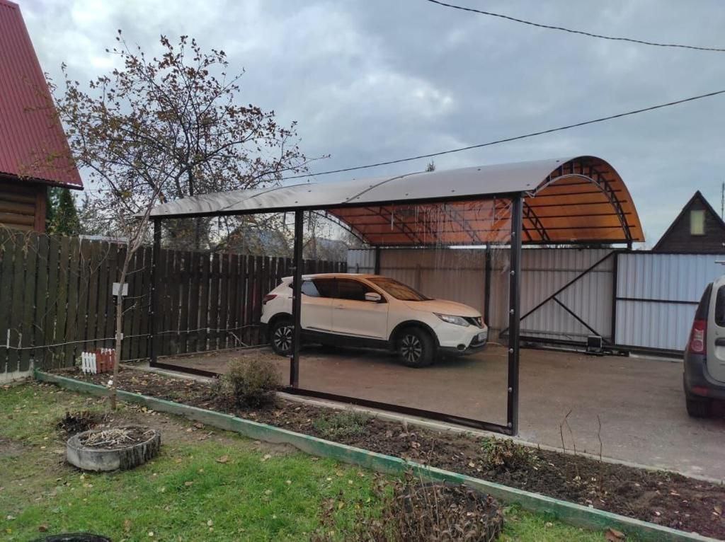 Прозрачные шторы ПВХ для навеса под автомобиль в Стародубе